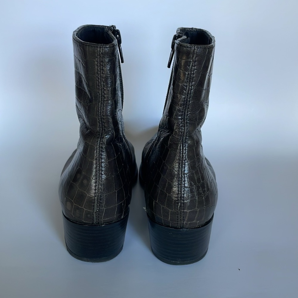 Vagabond Stina dark green crocodile embossed boots size 38 - Picture 3 of 8